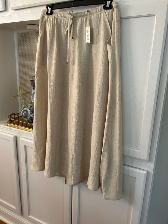 Max Studio Dresses & Skirts - Max Studio Neutral Beige Drawstring Skirt